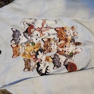 Vintage look Kitten Sweatshirt